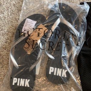 PINK Victoria’s Secret flip flops.